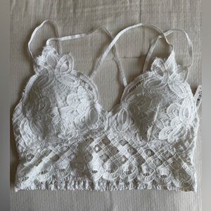 White lace bralette